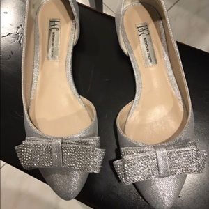 I.N.C Silver Flats with Bow